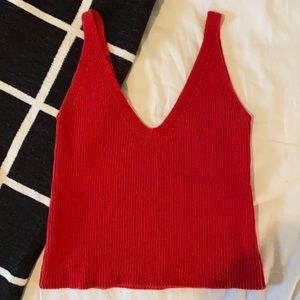 Forever 21 Ribbed Red Tank